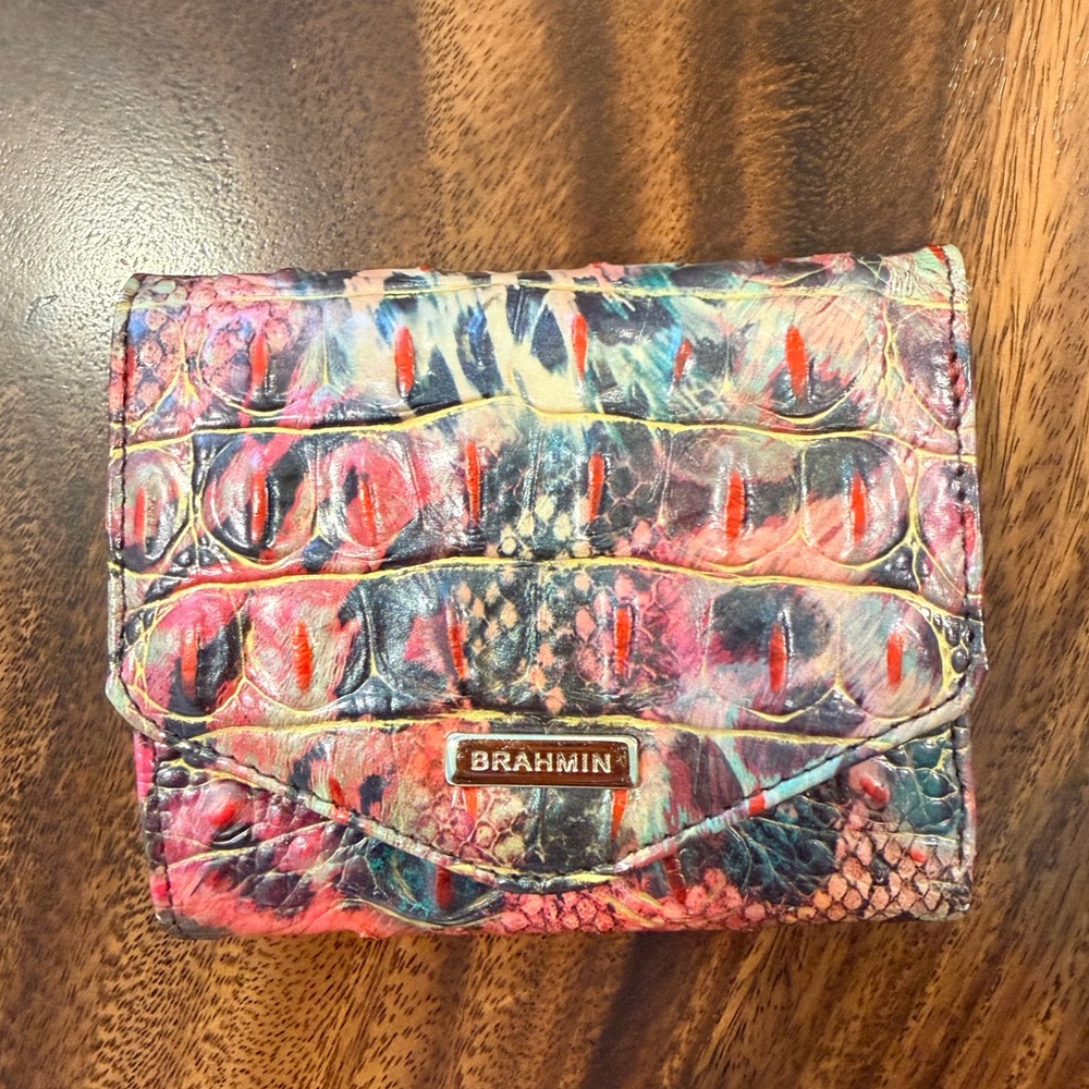 BRAHMIN Veronica SHAPESHIFTER Melbourne Genuine Leather Trifold Wallet NWOT - Picture 12 of 17